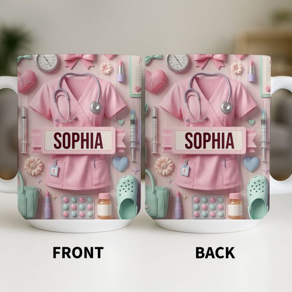 Heartfelt Gift for Dedicated Nurses - Personalized Custom Coffee Mug - NUR058_MG