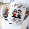 Heartfelt Tribute From Mom To Son Personalized Ceramic Mug, Father's Day Gift For Son