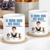 Heartwarming Pet-Themed Mug Personalized 'A Man and His Dogs' Design, Ideal Gift for Dog Owners