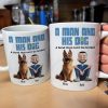Heartwarming Pet-Themed Mug Personalized 'A Man and His Dogs' Design, Ideal Gift for Dog Owners