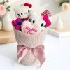 Hello Kitty Plush Toy Flower Bouquet Cute Gift 24cm