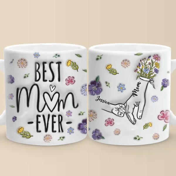Her Hand, My Anchor In The Storm - Family Personalized Custom 3D Inflated Effect Printed Mug - Gift For Mom, Grandma