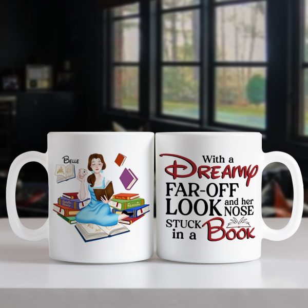 Her Nose Stuck In a Book, Personalized Coffee Mug, Gift For Book Lover, 06HUPO301123PA