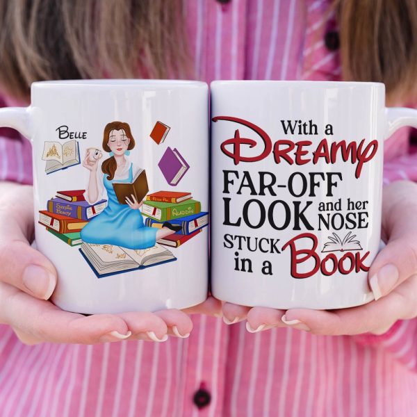 Her Nose Stuck In a Book, Personalized Coffee Mug, Gift For Book Lover, 06HUPO301123PA