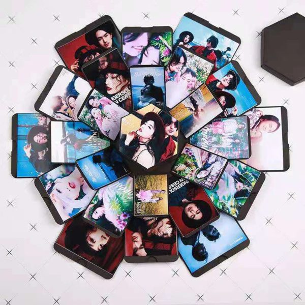 Hexagonal Explosion Gift Box with Photo Album for Valentine