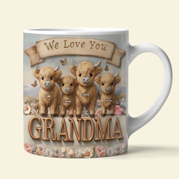 Highland Cow Grandma Mug - Personalized Gifts For Grandma 05tgti140625