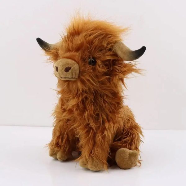 Highland Cow Plush Toy Soft Stuffed Farm Animal Doll