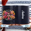 Hija De Dios Mujer De Fe Guerrera De Cristo Sugar Skull And Roses Mug - Personalized Custom Coffee Mug - MEX005_MG