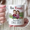 His Crazy - Her Weirdo , Personalized White Mug, Couple Anniversary, Gift For Couple