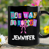His Way Is Better Christian Personalized Mug, Retro Preppy Coquette Faith Gift with Custom Name