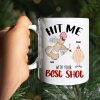 Hit Me With Your Best Shot, Valentine Funny Couple White Mug
