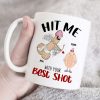 Hit Me With Your Best Shot, Valentine Funny Couple White Mug