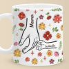 Hold My Hand, Nurture My Soul - Family Personalized Custom 3D Inflated Effect Printed Mug - Christmas Gift For Mom, Grandma