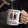 Holding Hands Sitting Couple Annoying Each Other - Personalized Mug