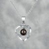 Hollow Zircon Love Necklace With Eternal Flower Gift Box