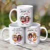 Home Is Wherever Mom Is Floral Circle Doll Women Personalized Mug