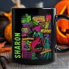 Horror Comic Classic Monsters Personalized Mug, Vintage Scary Halloween Gift with Custom Name