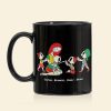 Horror Family Dad Mom And Children 02QHDT120423 Personalized Black Coffee Mug