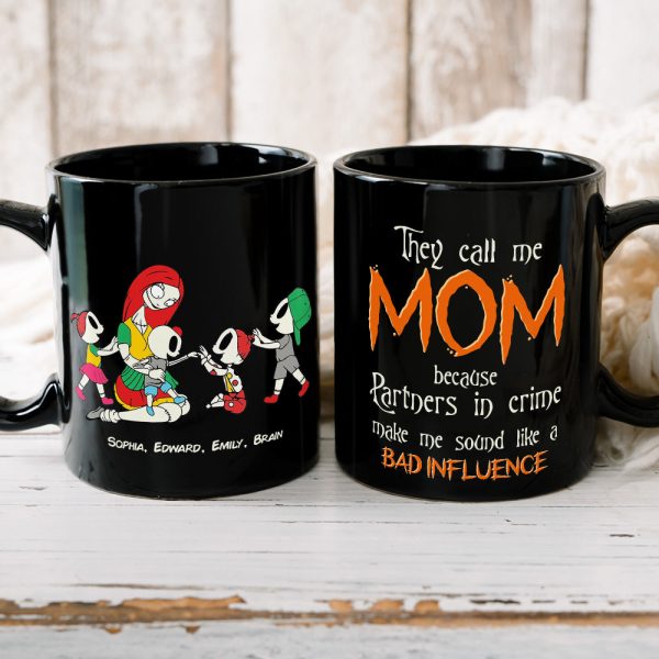 Horror Family Dad Mom And Children 02QHDT120423 Personalized Black Coffee Mug