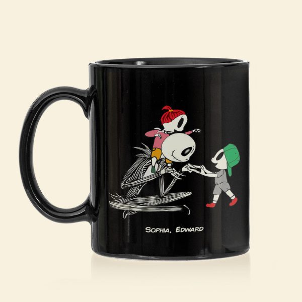 Horror Family Dad Mom And Children 02QHDT120423 Personalized Black Coffee Mug