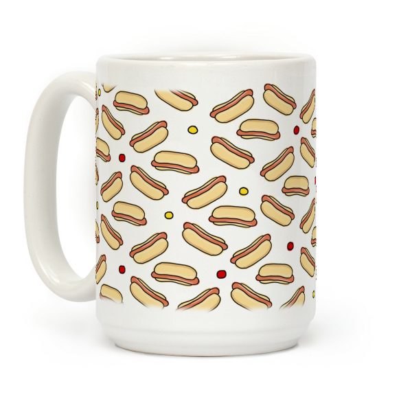 Hot Dog Pattern Coffee Mug