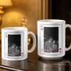 How Lucky Are We Playing Card Design And Heart - Personalized Custom Coffee Mug - CPL1351_MG