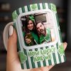 How Lucky Are We With Shamrocks And Stripes Design - Personalized Custom Coffee Mug - CPL1270_MG