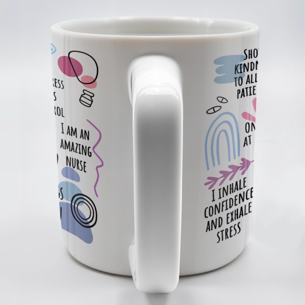 How Nurses Heal: One Step At A Time, Daily Nurse Reminders, Stethoscope, Capsule - Personalized Custom Coffee Mug - NUR012_MG