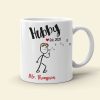 Hubby Wifey - Personalized Couple Mug Set - Gift For Couple