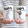 Hubby Wifey - Personalized Couple Mug Set - Gift For Couple
