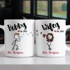 Hubby Wifey - Personalized Couple Mug Set - Gift For Couple