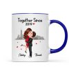 Hugging Doll Couple Anniversary Gift For Him Gift For Her Personalized Mug