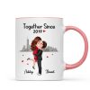 Hugging Doll Couple Anniversary Gift For Him Gift For Her Personalized Mug