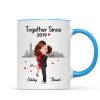 Hugging Doll Couple Anniversary Gift For Him Gift For Her Personalized Mug