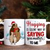 Hugging Is A Silent Way, Gift For Family, Personalized Mug, Winter Bear Family Mug, Christmas Gift