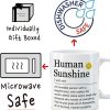 Human Sunshine Coffee Mug Inspirational Gift for Women Boss Lady Teacher Nurse Mom Coworker, Appreciation Birthday Gift
