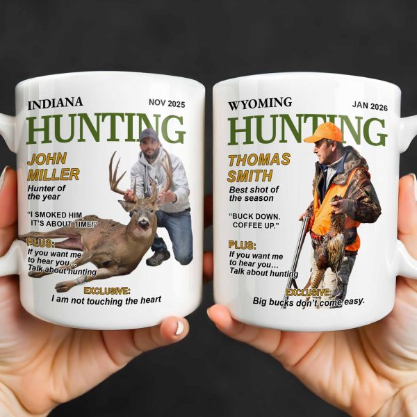 Hunter Of The Year Talk About Hunting - Personalized Custom Coffee Mug - HOB046_MG