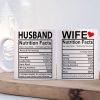 Husband And Wife Nutrition Facts Coffee Mug Set Funny Couple Gift Anniversary Wedding Engagement Gift
