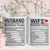 Husband And Wife Nutrition Facts Coffee Mug Set Funny Couple Gift Anniversary Wedding Engagement Gift