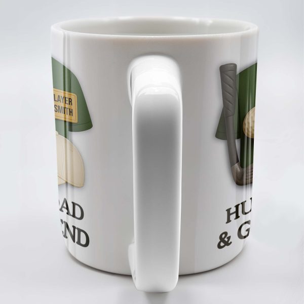 Husband, Dad & Golf Legend, Golf Club and Ball - Personalized Custom Coffee Mug - DAD064_MG