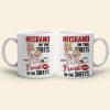 Husband In The Streets Freak In The Sheets Personalized Mug, Gift For Couple