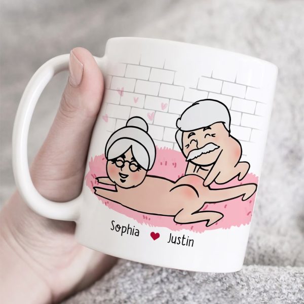 I Adore You and Love Every Part Of You Especially Your Butt Personalized Funny Couple Mug, Gift For Couple