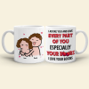 I Adore You And Love Every Part Of You- I Love Your Boobs Personalized Mug, Couple Gift