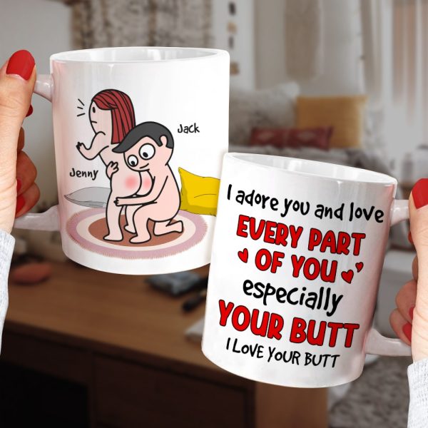 I Adore You Tumbler Cup With Romantic Couple - Personalized Gifts For Wife, Girlfriend