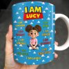 I Am Enough, I Am Kind, Embrace Your Uniqueness - Personalized Custom Coffee Mug - KID327_MG