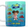 I Am Enough, Kind, Smart, Brave, Strong, Unique, Loved - Personalized Custom Coffee Mug - KID406_MG