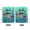 I Am Enough, Kind, Smart, Brave, Strong, Unique, Loved - Personalized Custom Coffee Mug - KID406_MG