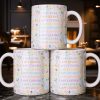 I Am Kind, I Am Brave, Encouraging Floral Design - Personalized Custom Coffee Mug - KID235_MG
