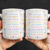 I Am Kind, I Am Brave, Encouraging Floral Design - Personalized Custom Coffee Mug - KID235_MG