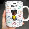 I Am Loved, I Am Kind, I Am Strong, Celebrate Uniqueness - Personalized Custom Coffee Mug - KID243_MG